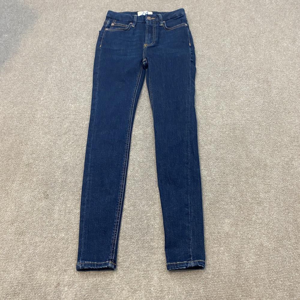 We The Free Jeans Womens 24 Blue Skinny Casual Stretch Denim Dark Wash Mid Rise